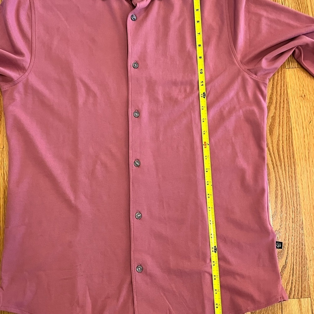NWT Ted Baker Rigby Pique Long sleeve button down pink salmon shirt size 4 Med - Picture 11 of 16